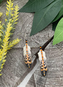 Stripe Painted Bone Earring