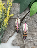 Stripe Painted Bone Earring