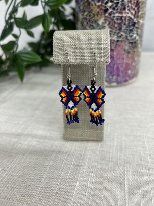 Small Beaded Butterfly Earrings