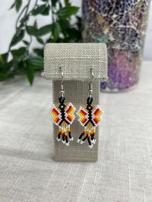 Small Beaded Butterfly Earrings