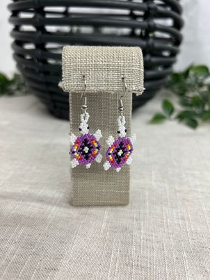 Turtle Brick Stitched Earrings