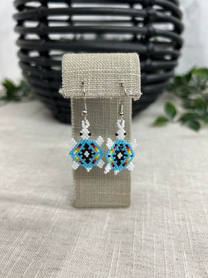 Turtle Brick Stitched Earrings