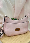 Faux Leather Crescent Shoulder Bag