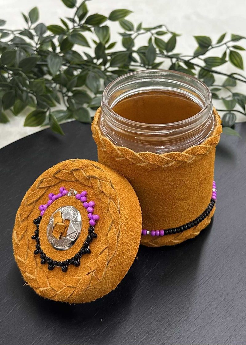 Leather Wrapped Jars