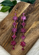 Diamond Floral Earrings