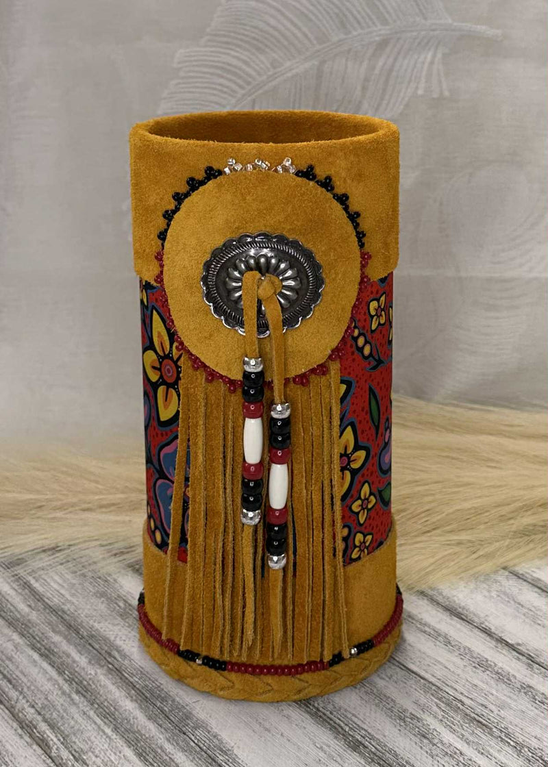 Leather Wrapped Vases