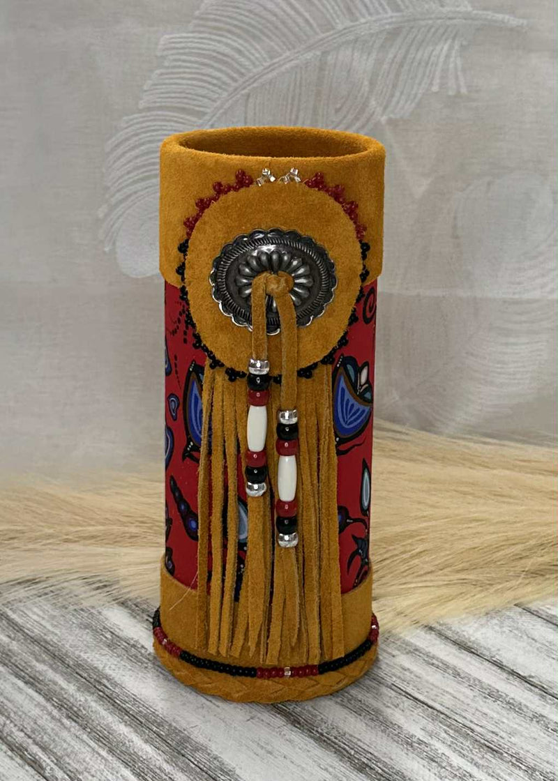 Leather Wrapped Vases