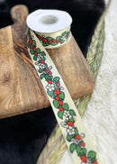 Ojibway Floral Strawberries Ribbon