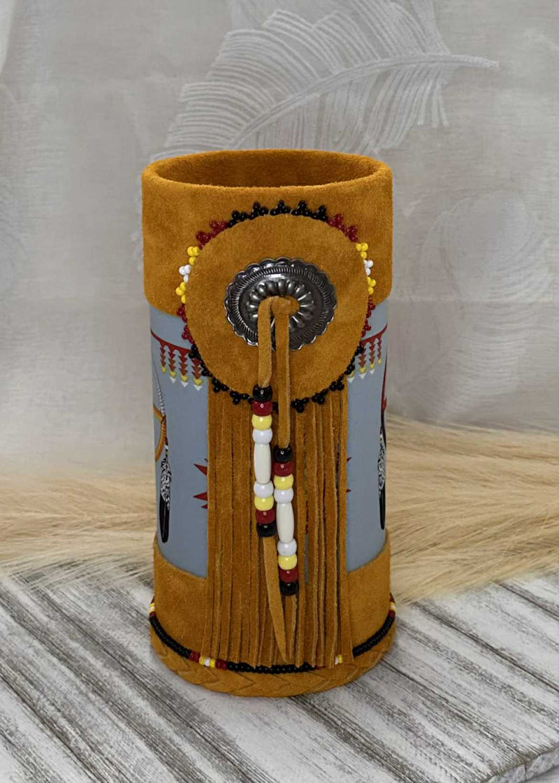 Leather Wrapped Vases