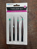 4pc Tweezer Set