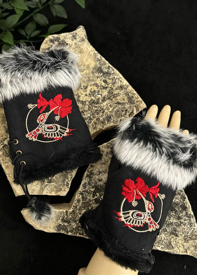 Fingerless Rabbit Fur Gloves