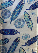 Jackie Traverse Feather Satin Fabric