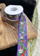 Ojibway Floral Strawberries Ribbon