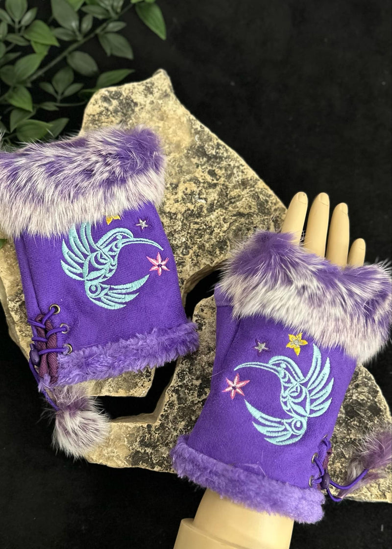 Fingerless Rabbit Fur Gloves