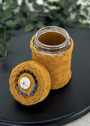 Leather Wrapped Jars