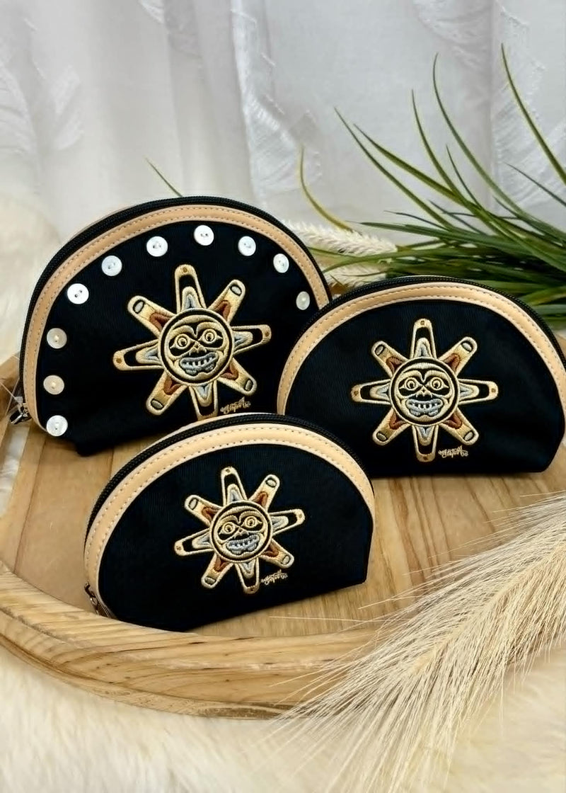 Embroidered Three Piece Cosmetic Set