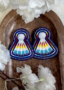 Beaded Fan Earrings