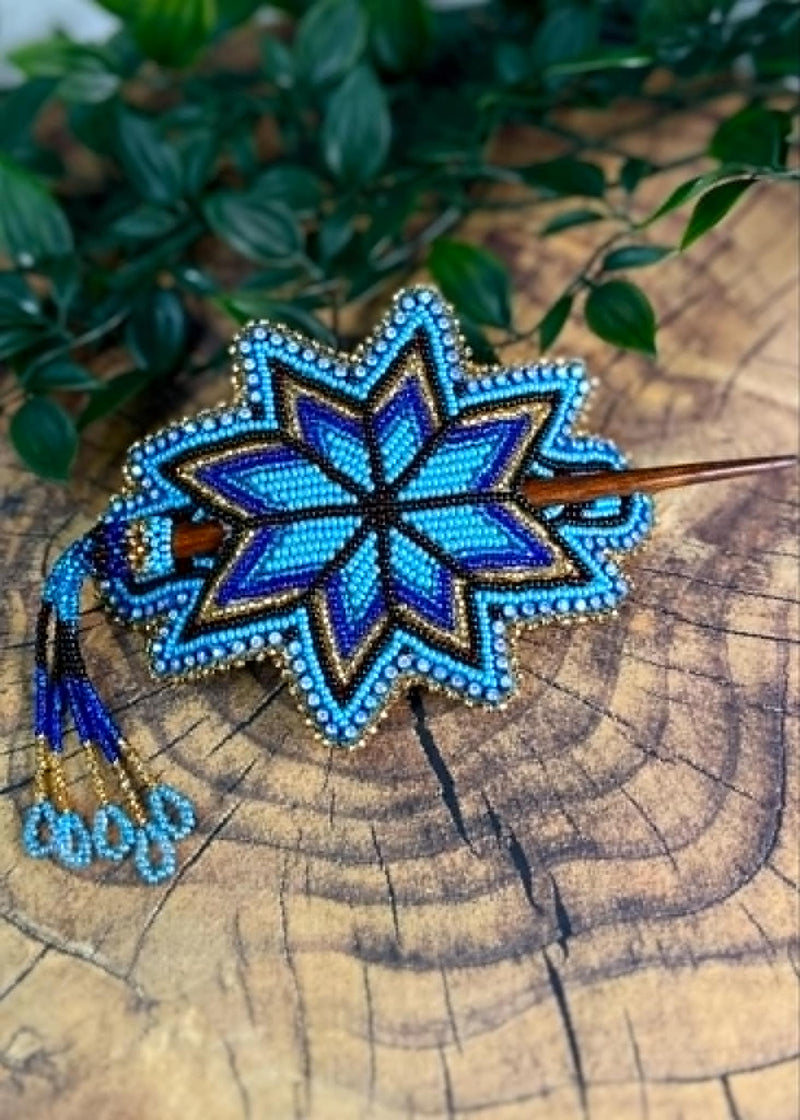 Large Starburst Barrette with Stick