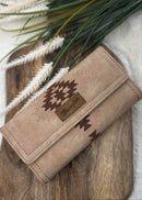 Aztec Embroidered Wallet/Wristlet