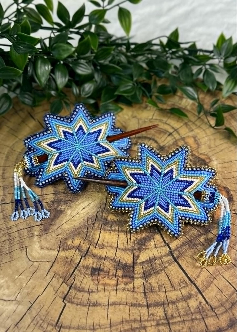 Large Starburst Barrette with Stick