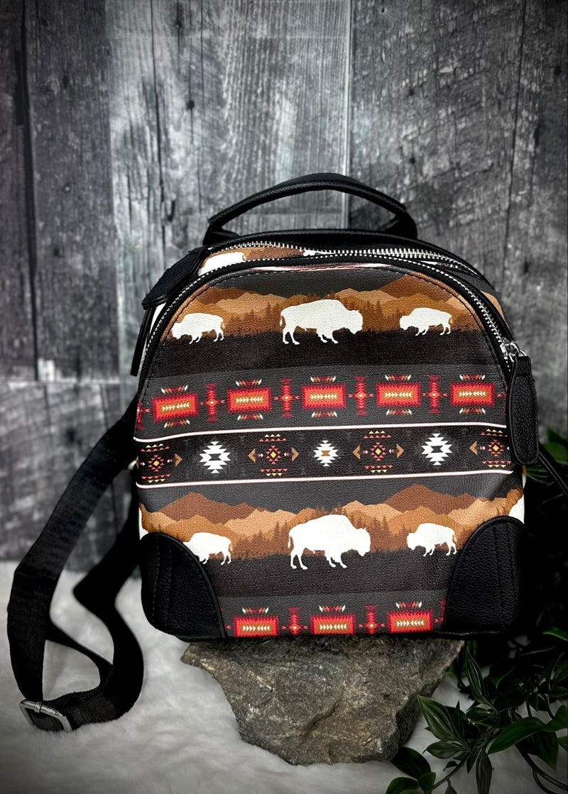 Mini Tribal Print Backpack