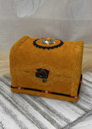 Leather Wrapped Mini Chest