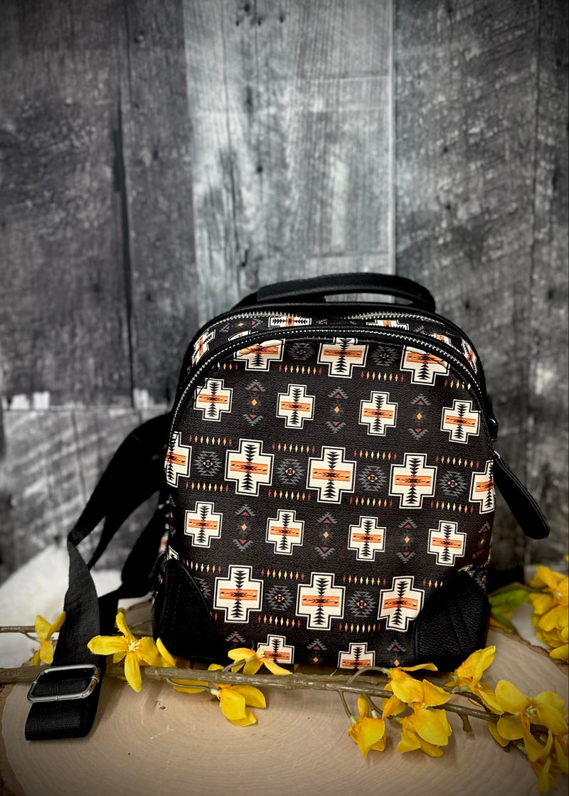 Mini Tribal Print Backpack