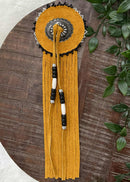 Large Leather Wrapped Barrettes