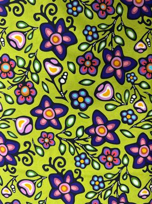 Ojibway Floral Fabric by Jackie Traverse 5