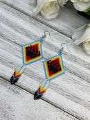 Bear Paw Feather Earrings