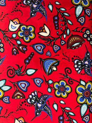 Ojibway Floral Fabric by Jackie Traverse 4