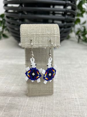 Turtle Brick Stitched Earrings