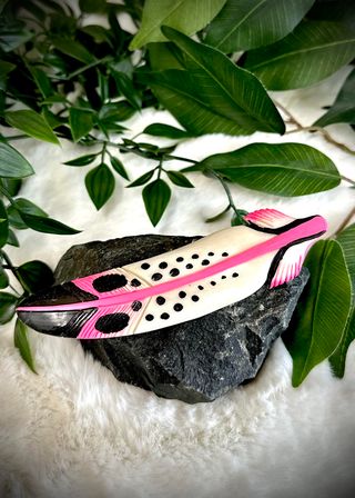 Painted Bone Feather Barrette