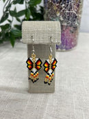 Small Beaded Butterfly Earrings