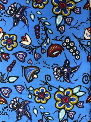 Ojibway Floral Fabric by Jackie Traverse 4