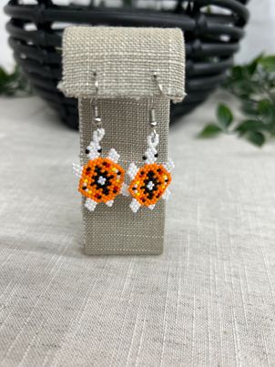 Turtle Brick Stitched Earrings