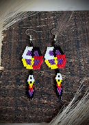 Colored Medicine Wheel Earrings