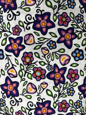 Ojibway Floral Fabric by Jackie Traverse 5