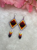 Bear Paw Feather Earrings