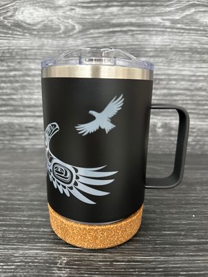 Cork Base Travel Mug With Handle