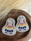 Beaded Fan Earrings
