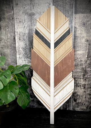 Feather Wood Wall Decor- $45.00