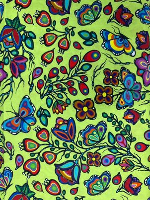 Ojibway Floral Fabric by Jackie Traverse 6