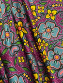 Satin Ojibway Floral Fabric I By Jackie Traverse