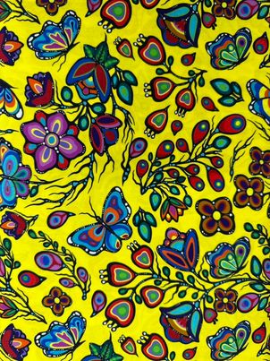 Ojibway Floral Fabric by Jackie Traverse 6