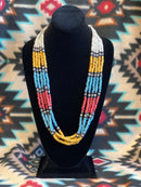 Multi-Coloured Strand Necklace