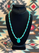 Turquoise Teardrop Necklace