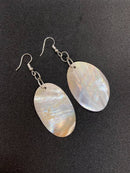 Oval Abalone Shell Earrings