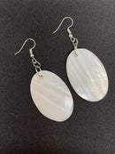 Oval Abalone Shell Earrings