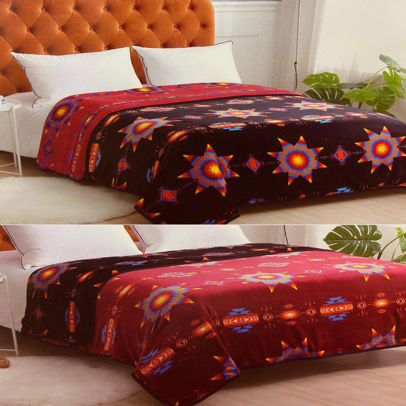 Twin/Full 2 Ply Star Reversible Blankets